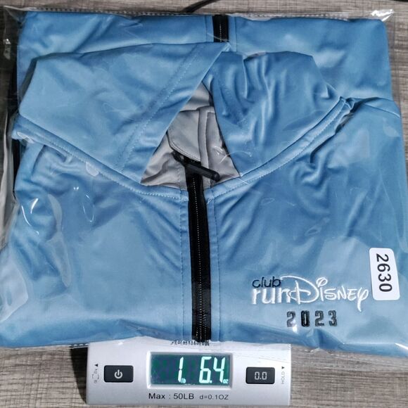 Club‎ RunDisney Member Jacket 2023 Adult XL Full Zip Hooded Zip Pockets Blue - Picture 16 of 16